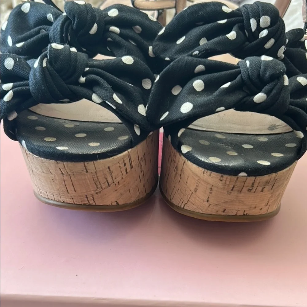 Kate Spade Black and White Platform Shoes